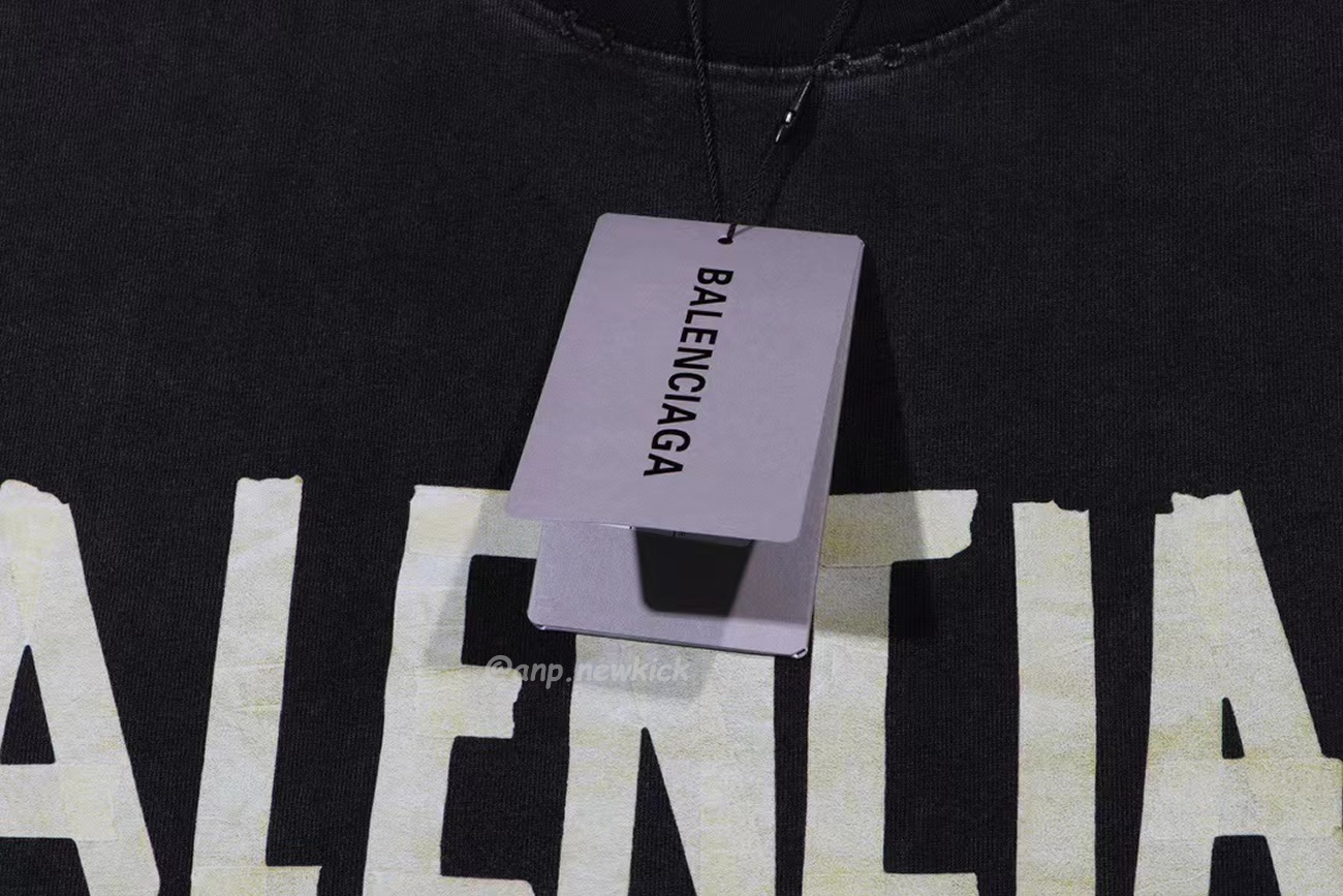 Balenciaga Tape Type T Shirt Black (6) - www.newkick.vip
